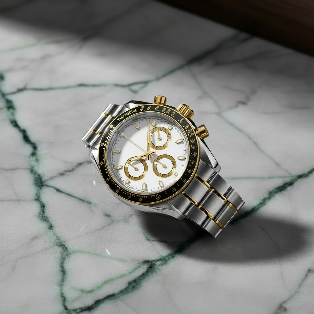 Pergor Torvex White TWO Tone – automatic watch, stainless steel case and bracelet