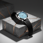 Pergor Veyra POP Blue Rubber – automatic watch, stainless steel case and bracelet