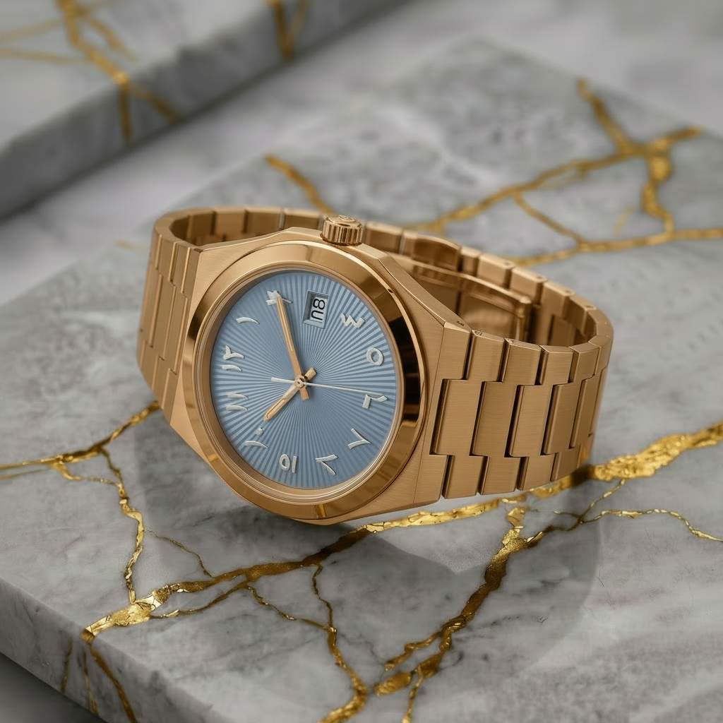 Pergor Tolaris ICE Rose – automatic watch, stainless steel case and bracelet