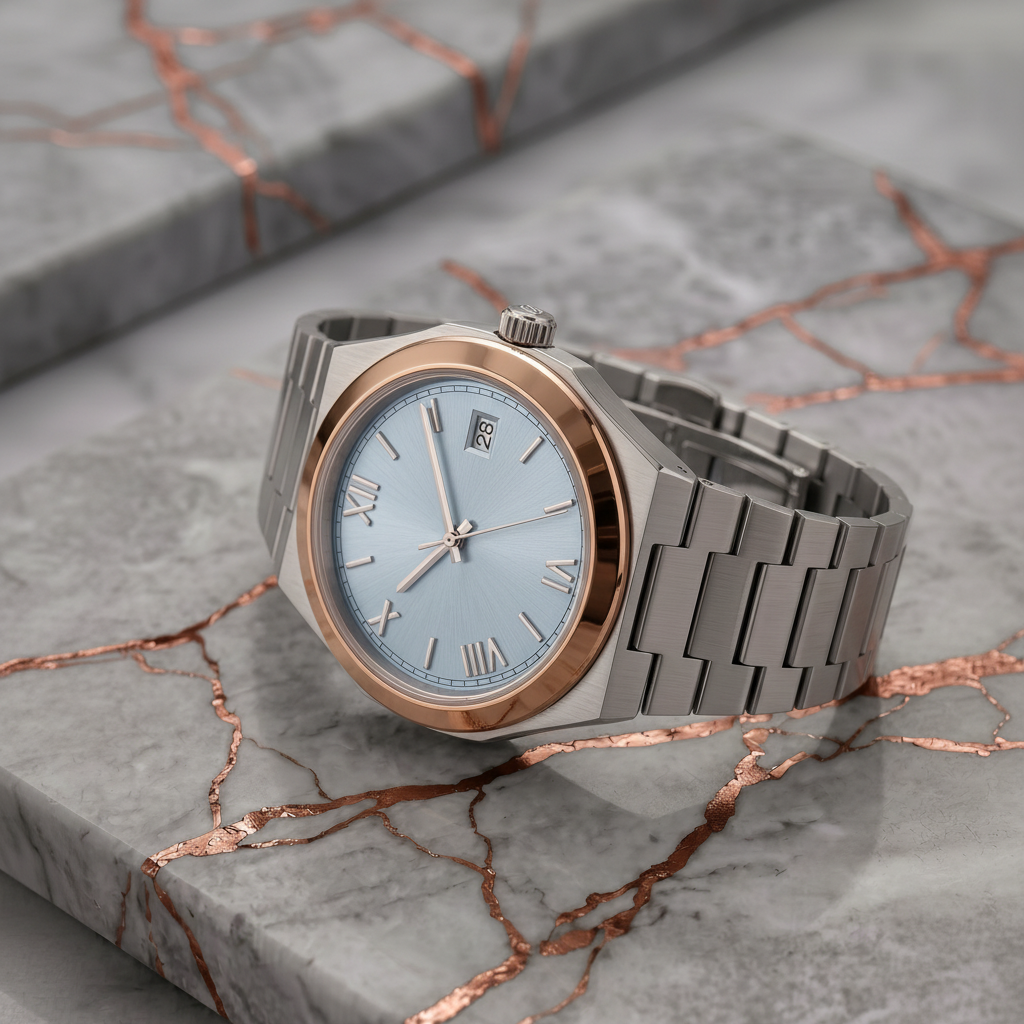 Pergor Tolaris Roman ICE TWO Tone – automatic watch, stainless steel case and bracelet