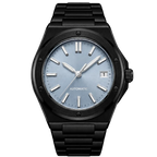 Pergor Valtor SKY Black – automatic watch, stainless steel case and bracelet