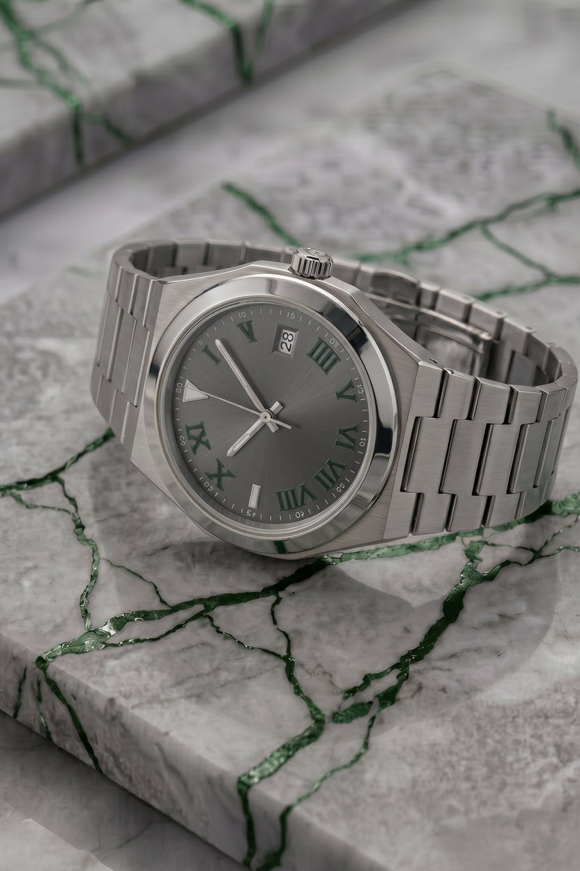 Pergor Tolaris Padel Steel – automatic watch, stainless steel case and bracelet