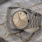 Pergor Tolaris Champagne Steel – automatic watch, stainless steel case and bracelet