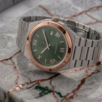 Pergor Tolaris Arabic Olive TWO Tone – automatic watch, stainless steel case and bracelet