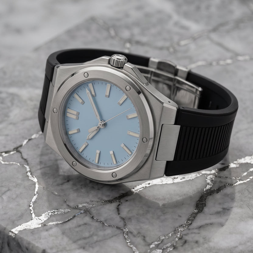 Pergor Valtor SKY Rubber – automatic watch, stainless steel case and bracelet