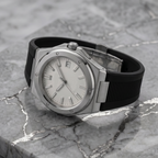 Pergor Valtor White Rubber – automatic watch, stainless steel case and bracelet