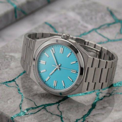 Pergor Artis POP Blue Steel – automatic watch, stainless steel case and bracelet