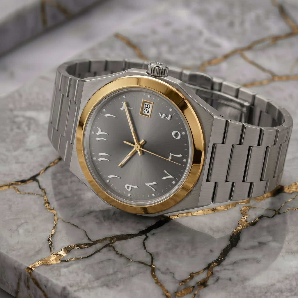Pergor Tolaris Grey TWO Tone – automatic watch, stainless steel case and bracelet