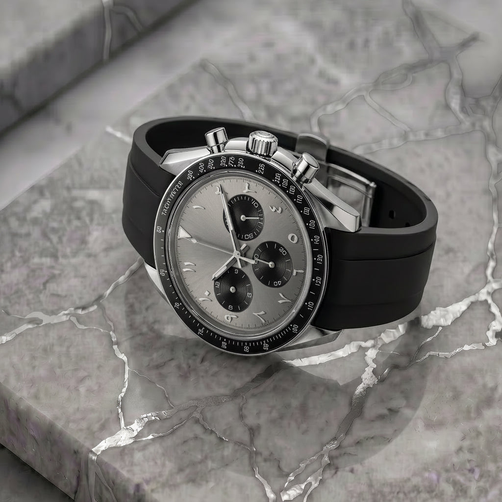 Pergor Torvex Grey Steel – automatic watch, stainless steel case and bracelet