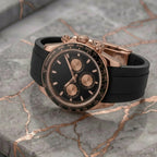 Pergor Torvex Black Rose Rubber – automatic watch, stainless steel case and bracelet
